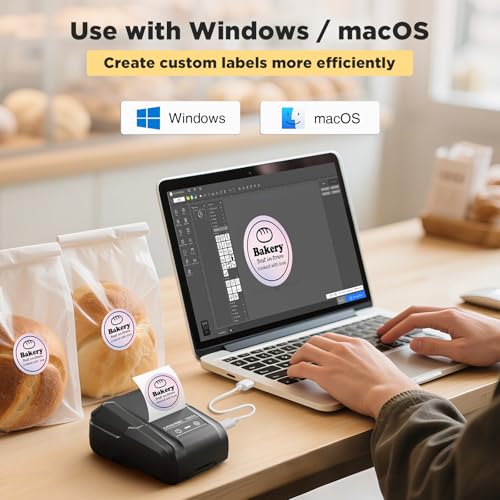 T50M Pro Bluetooth Label Maker Machine with 4 Tapes (4 Count)