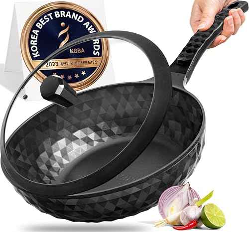 Diamond X Premium Non Stick Wok Pan with Lid