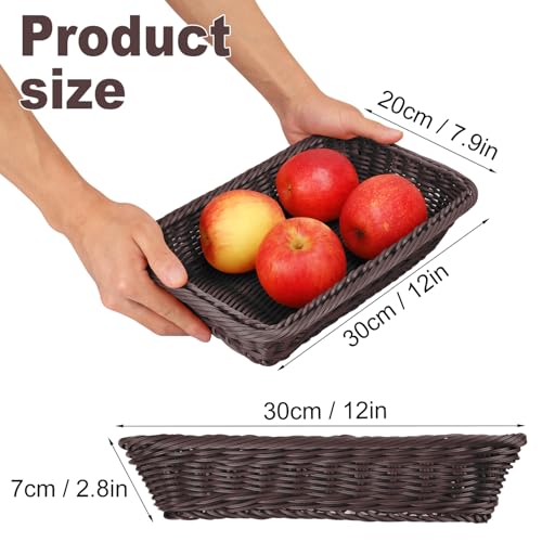 6 Pack 12 Inch Wicker Bread Basket (6 Count)