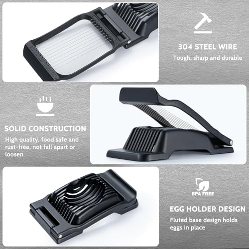Egg Slicer for Hard Boiled Eggs & Strawberry Soft Foods
