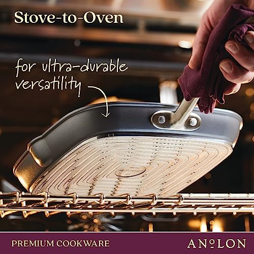 Accolade Forged Hard Anodized Nonstick Square Grill Pan