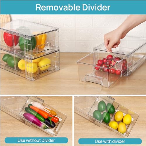 6 Pack Stackable Storage Drawers (6 Count)