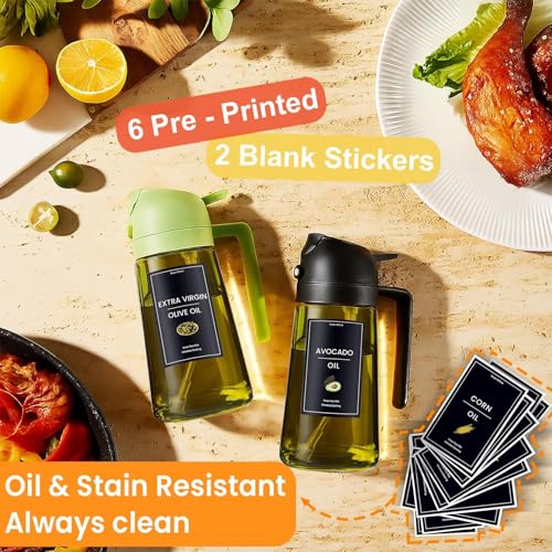 16oz 470ml Olive Oil Dispenser for Kitchen with Stickers