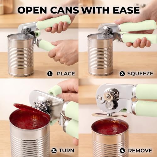 Stainless Steel Swing Open Manual Can Opener Comfortable Grip