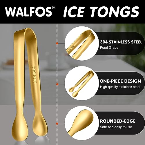 Small Gold Tongs For Serving (12 Count)