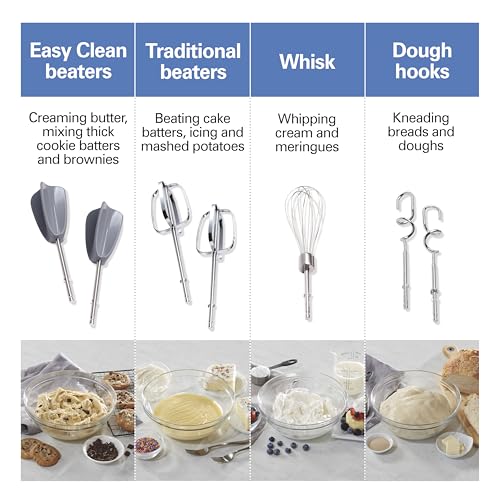6 Speed Electric Hand Mixer With Easy Clean Beaters (7 Count)