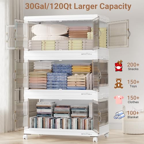 360Qt Stackable Storage Bins with 3 Lids (3 Count)
