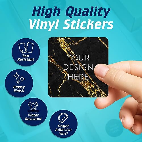 Custom Vinyl Stickers Your Image (100 Count)