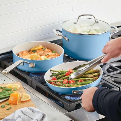 Hard Anodized Ceramic Nonstick Cookware Pots and Pans Set