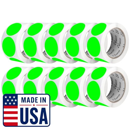 Neon Green Perforated Round Circle Dot Sticker 2 (80 Count)