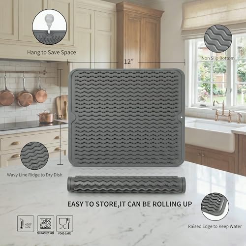 Silicone Dish Drying Mat for Multiple Usage