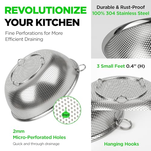 Stainless Steel Colander Set of 4 (4 Count)