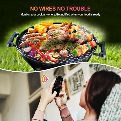 Wireless Smart Meat Thermometer with Dual