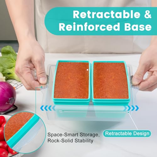 2 Cup Silicone Freezer Molds with Lids (4 Count)