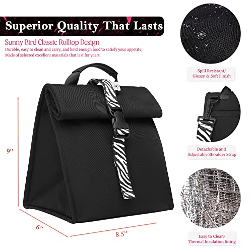 Insulated Lunch Bag Rolltop Lunch Box