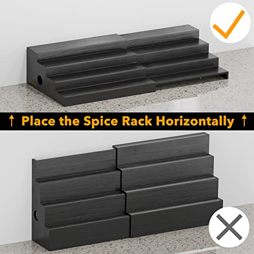 Bamboo Spice Rack Organizer for Cabinet
