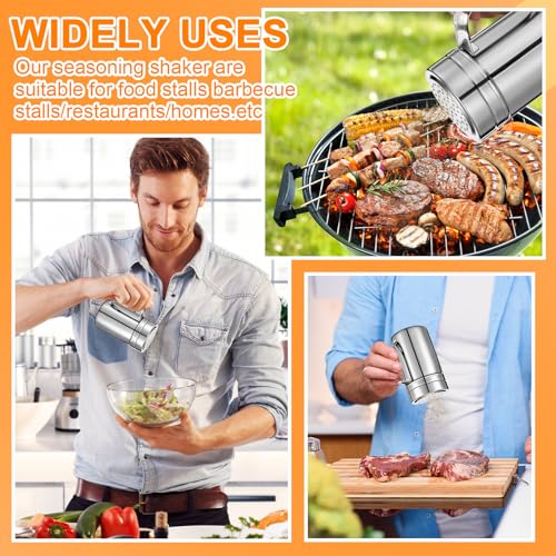 4 Pcs Stainless Steel Salt and Pepper Shakers (4 Count)