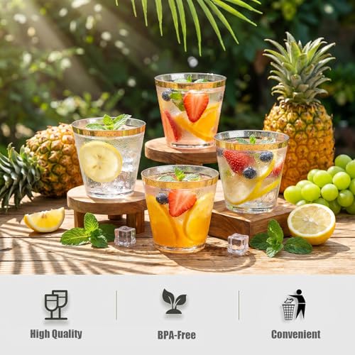 200 Pack Gold Plastic Cups (200 Count)