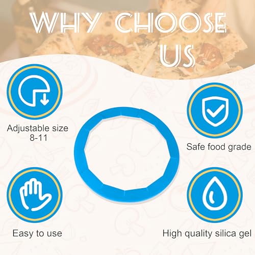 Adjustable Silicone Pie Crust Shield for 8 (2 Count)