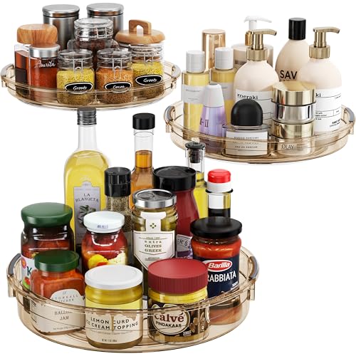 3 Pack Lazy Susan Organizer Turntable for Cabinet (3 Count)