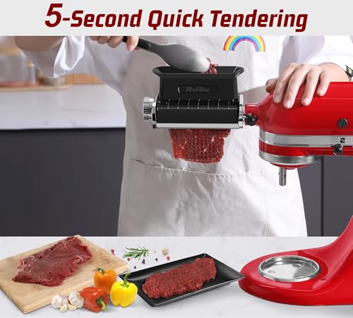 Adjustable Thickness Meat Tenderizer Attachment for Kitchenaid Stand Mixers