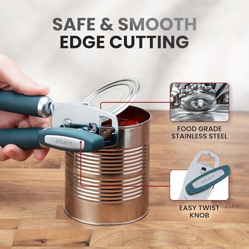 Heavy Duty Stainless Steel Can Opener Manual with Bottle Opener