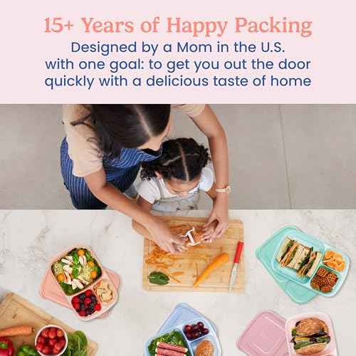 Reusable, BPA-Free, Microwave, Dishwasher & Freezer-Safe, Custom-Fit Lids, Lightweight (Pastels) (4 Count)