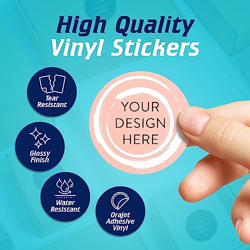 Custom Vinyl Stickers Your Image (100 Count)