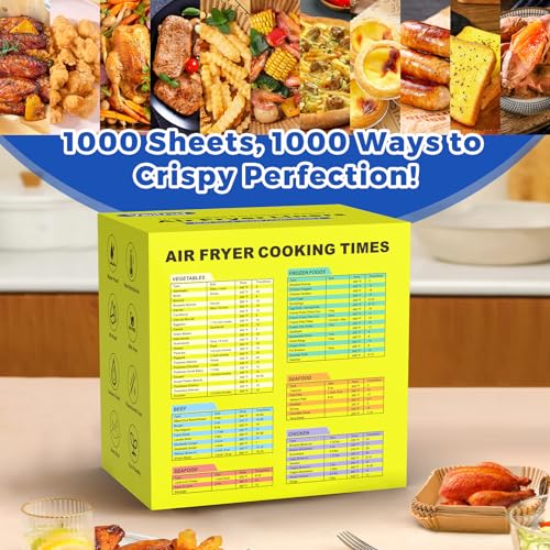 1000Pcs 8" Square Air Fryer Liners Disposable for 5 (1000 Count)