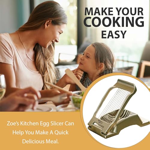Good Grip Egg Slicer for Hard Boiled Eggs Heavy Duty Professional Large Aluminum Egg Slicer with Stainless Steel Wires Kitchen Aid Egg