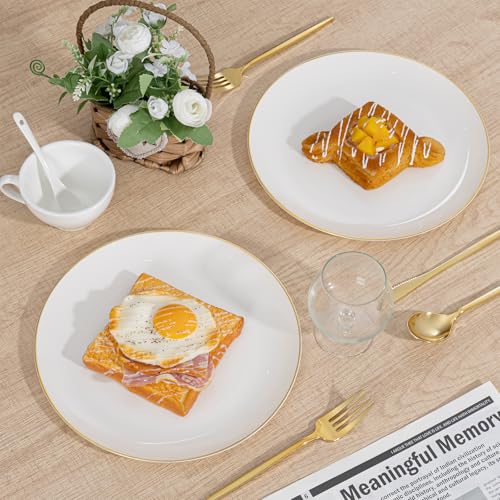 60 PCS Ivory Plastic Plates (60 Count)
