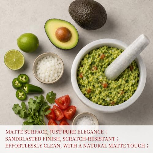 Marble Mortar and Pestle Set