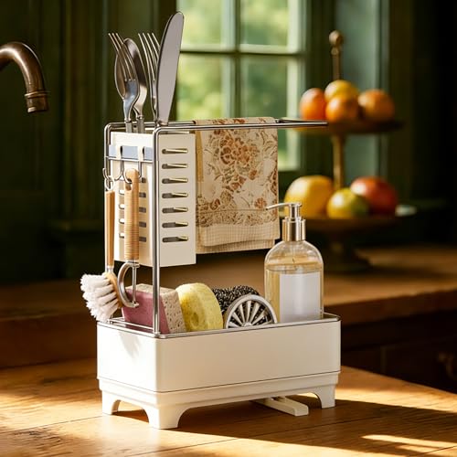 2 Tier Sponge Holder for Kitchen Sink Caddy Organizer