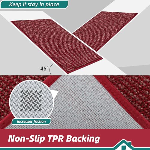 Kitchen Rugs and Mats 2PCS Non (10.67 Sq Ft)