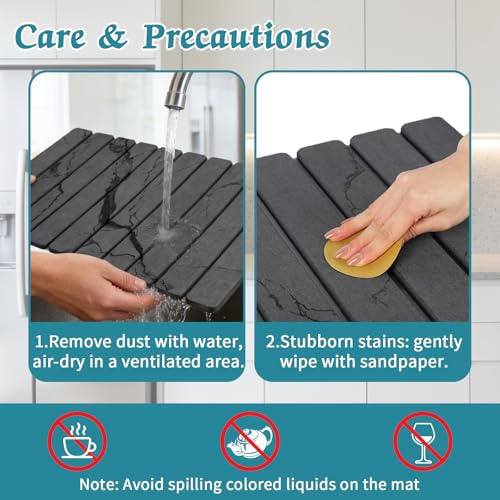 Stone Dish Drying Mat for Kitchen Counter