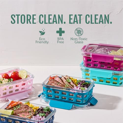 Duraglass 3.4 Cup Glass Meal Prep Containers (5 Count)