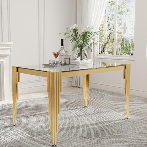 51'' Modern Glass Dining Table for 4 People