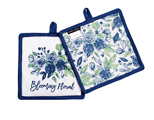 Pot Holders Heat Resistant Cotton Set of 3 Nonslip 8"x8" Inch Hot Pads for Kitchen (3 Count)