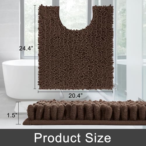 Toilet Rug U Shaped Washable 24x20 Inch