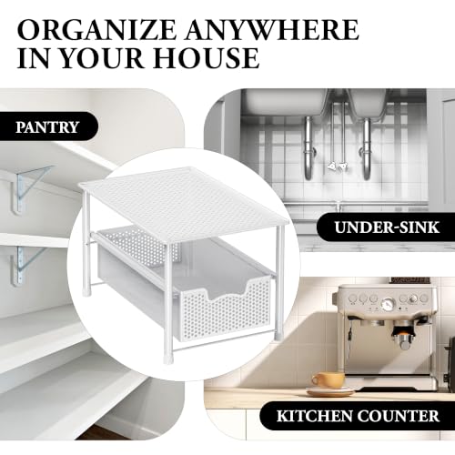 Stackable Under Sink Sliding Basket Drawer