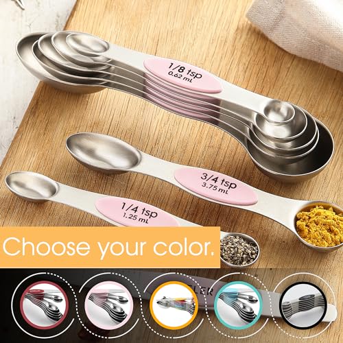 Stainless Steel 8 Magnetic Measuring Spoons Set