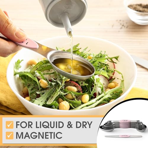 Stainless Steel 8 Magnetic Measuring Spoons Set