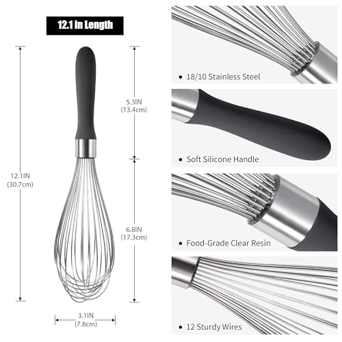 18 8 Stainless Steel Balloon Whisk for Cooking