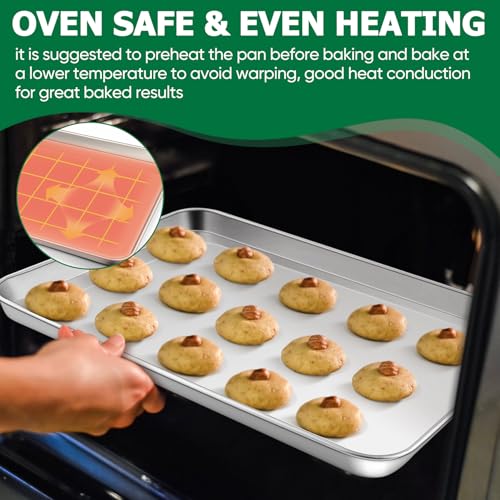 Stainless Steel Baking Sheet Pan with Rack & Mat (9 Count)