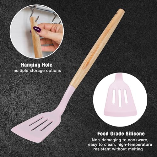 19 PCS Pink Kitchen Cooking Utensils Set Kitchen Tools Set (19 Count)