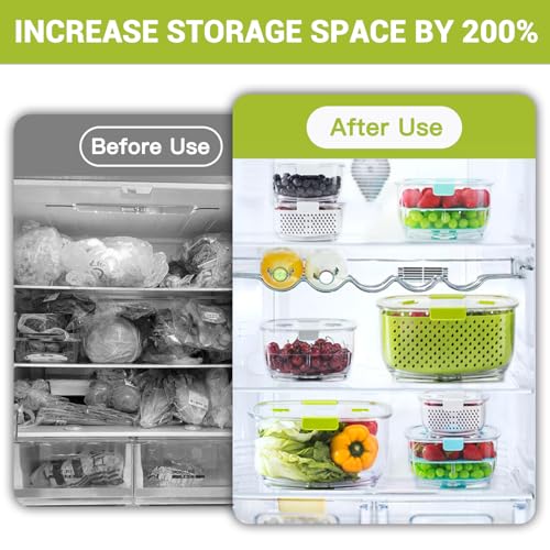 Fresh Produce Vegetable Fruit Storage Containers 3Piece Set