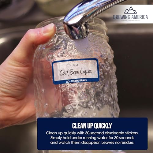 Dissolvable Food Labels for Food Containers (250 Count)