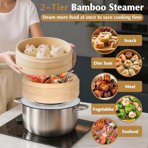 Bamboo Steamer 2 Tier 10