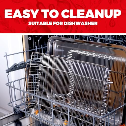 Air Fryer Basket for Oven with Upgraded Striped Mesh (35.99 Count)