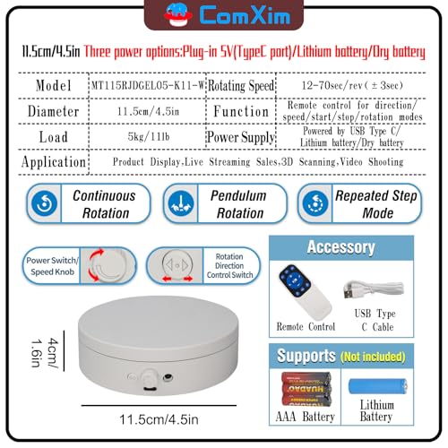 Motorized Rotating Display Stand with Remote
